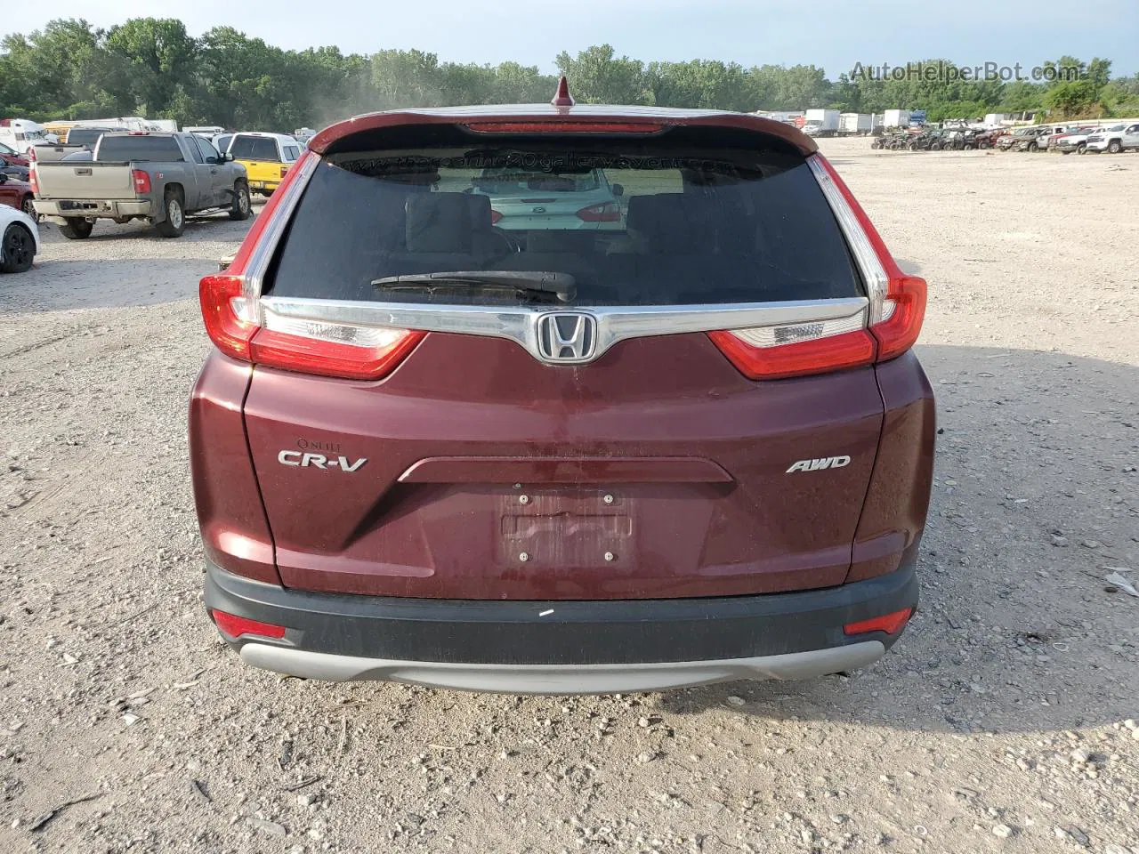 2017 Honda Cr-v Ex Burgundy vin: 5J6RW2H54HL052768