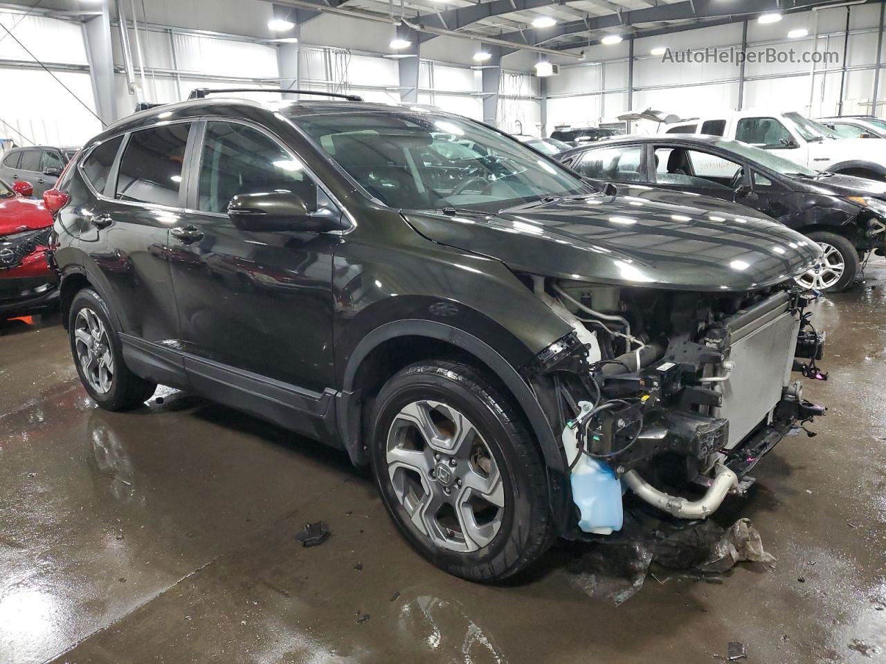 2018 Honda Cr-v Ex Зеленый vin: 5J6RW2H54JL004922