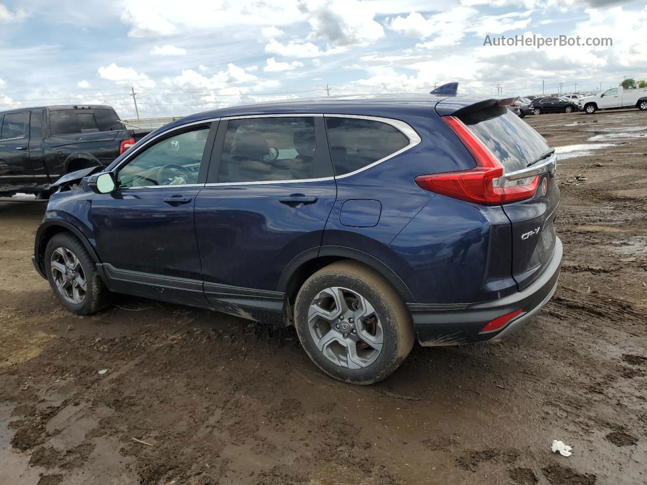 2019 Honda Cr-v Ex Синий vin: 5J6RW2H54KA019854