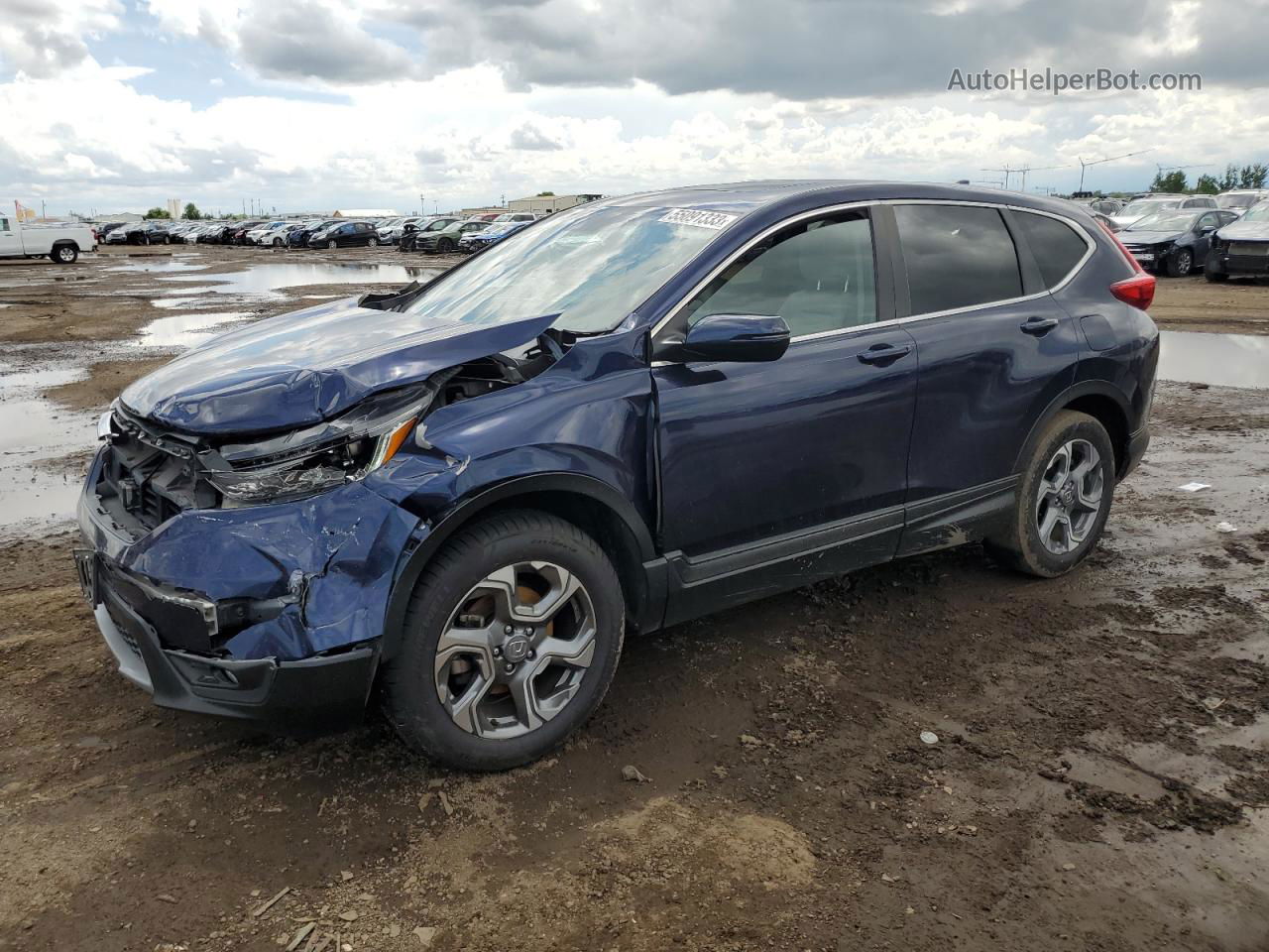 2019 Honda Cr-v Ex Blue vin: 5J6RW2H54KA019854