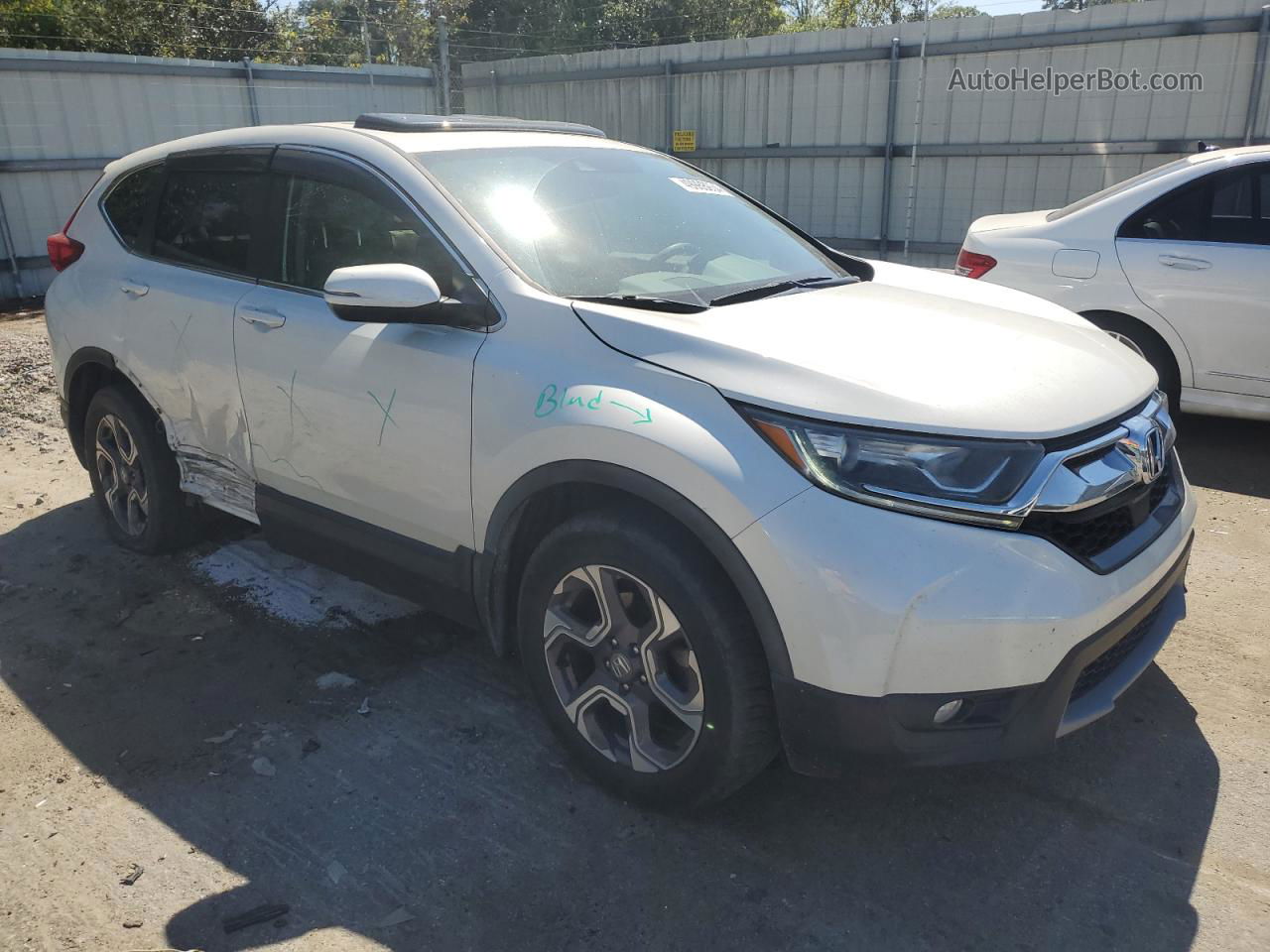 2017 Honda Cr-v Ex White vin: 5J6RW2H55HL055453