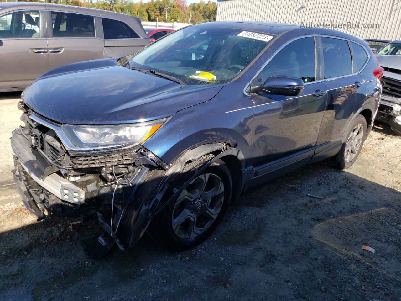 2018 Honda Cr-v Ex Blue vin: 5J6RW2H55JL006520