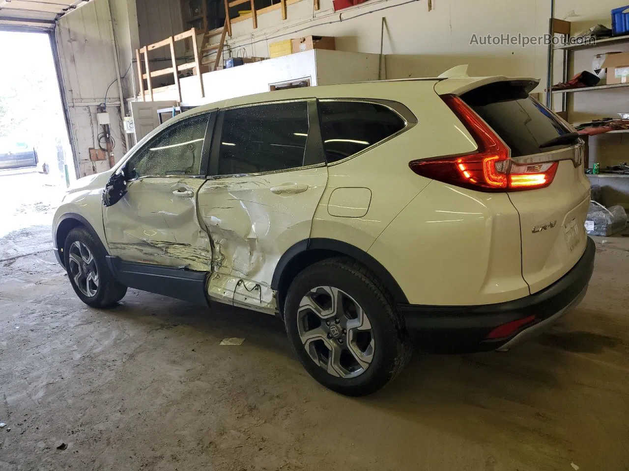 2018 Honda Cr-v Ex White vin: 5J6RW2H55JL011801