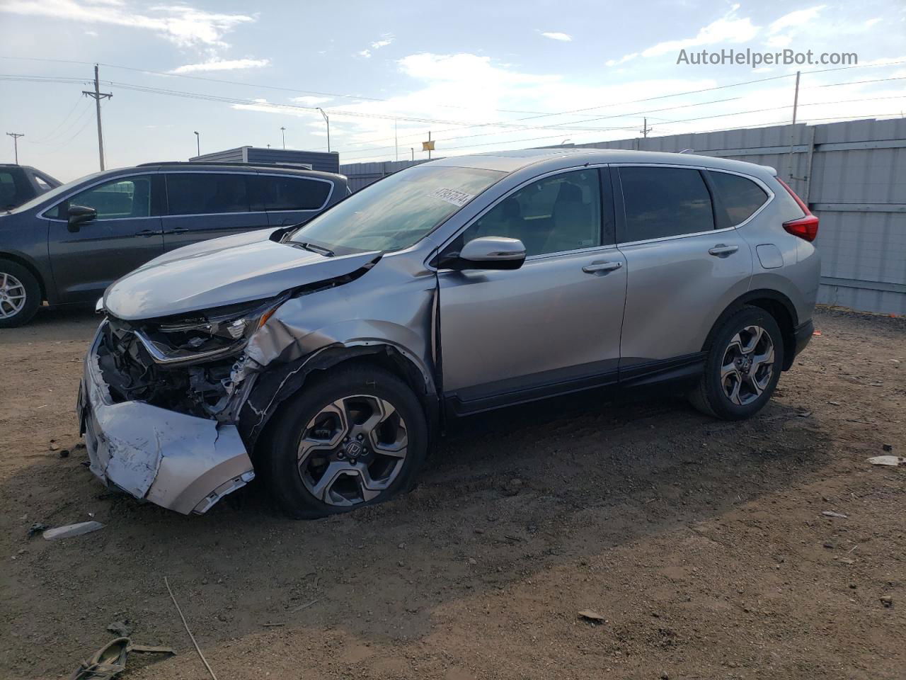 2019 Honda Cr-v Ex Silver vin: 5J6RW2H55KA014114