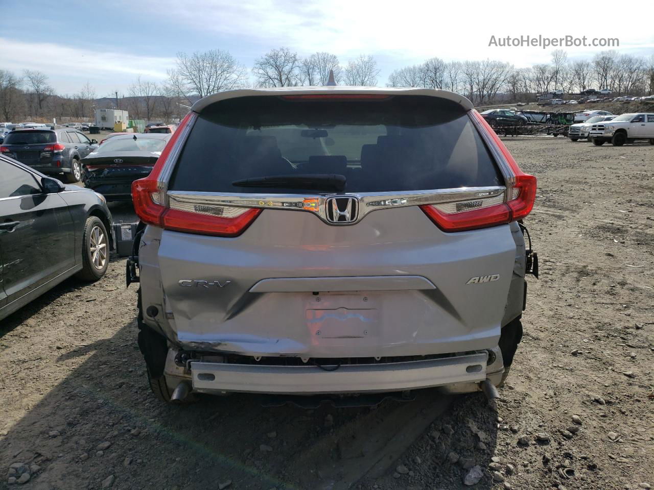 2019 Honda Cr-v Ex Gray vin: 5J6RW2H55KL023593