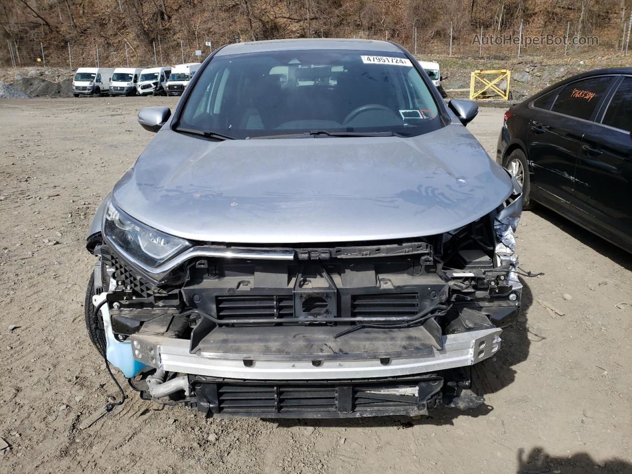 2019 Honda Cr-v Ex Gray vin: 5J6RW2H55KL023593