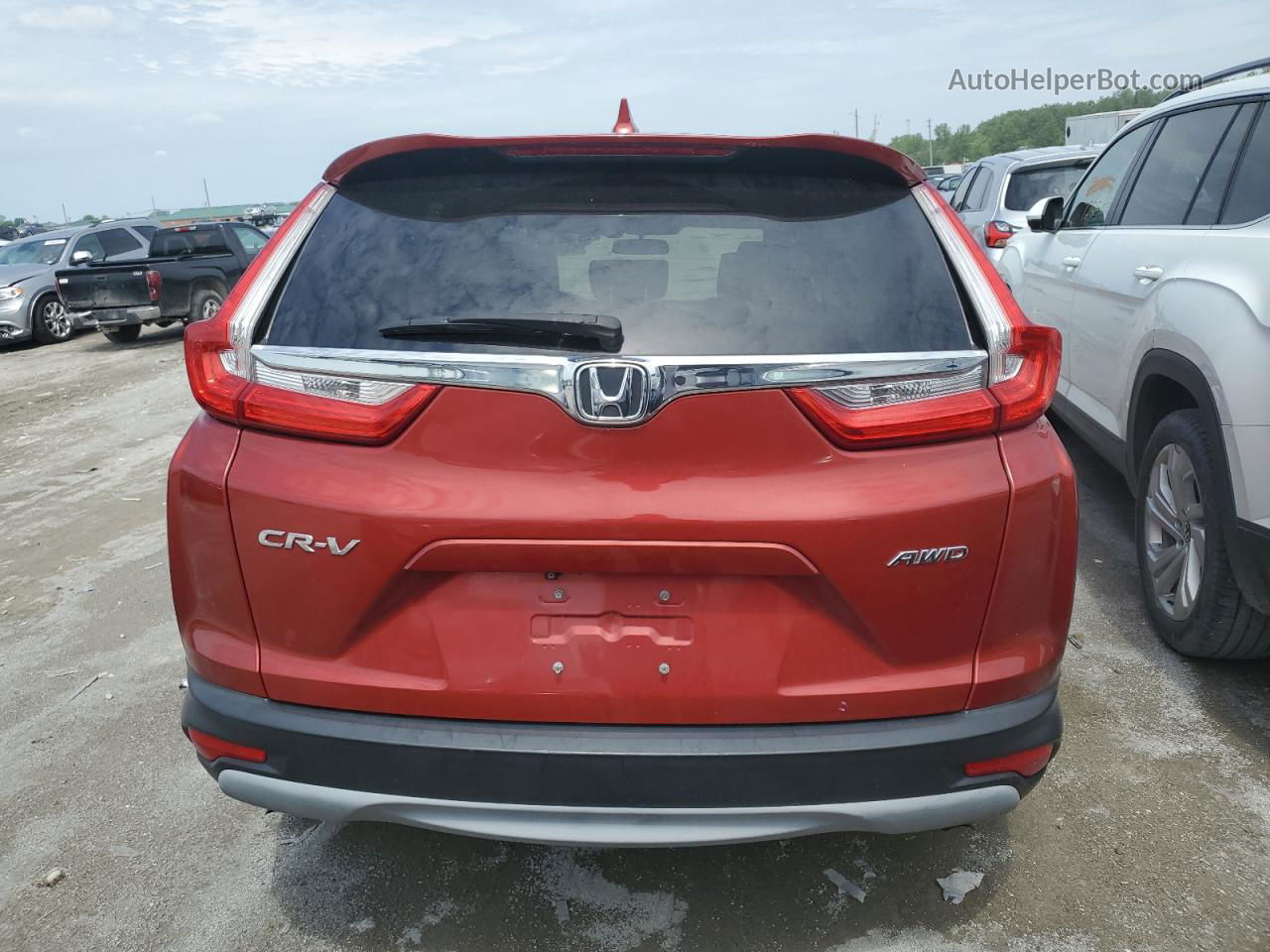 2017 Honda Cr-v Ex Red vin: 5J6RW2H56HL031971