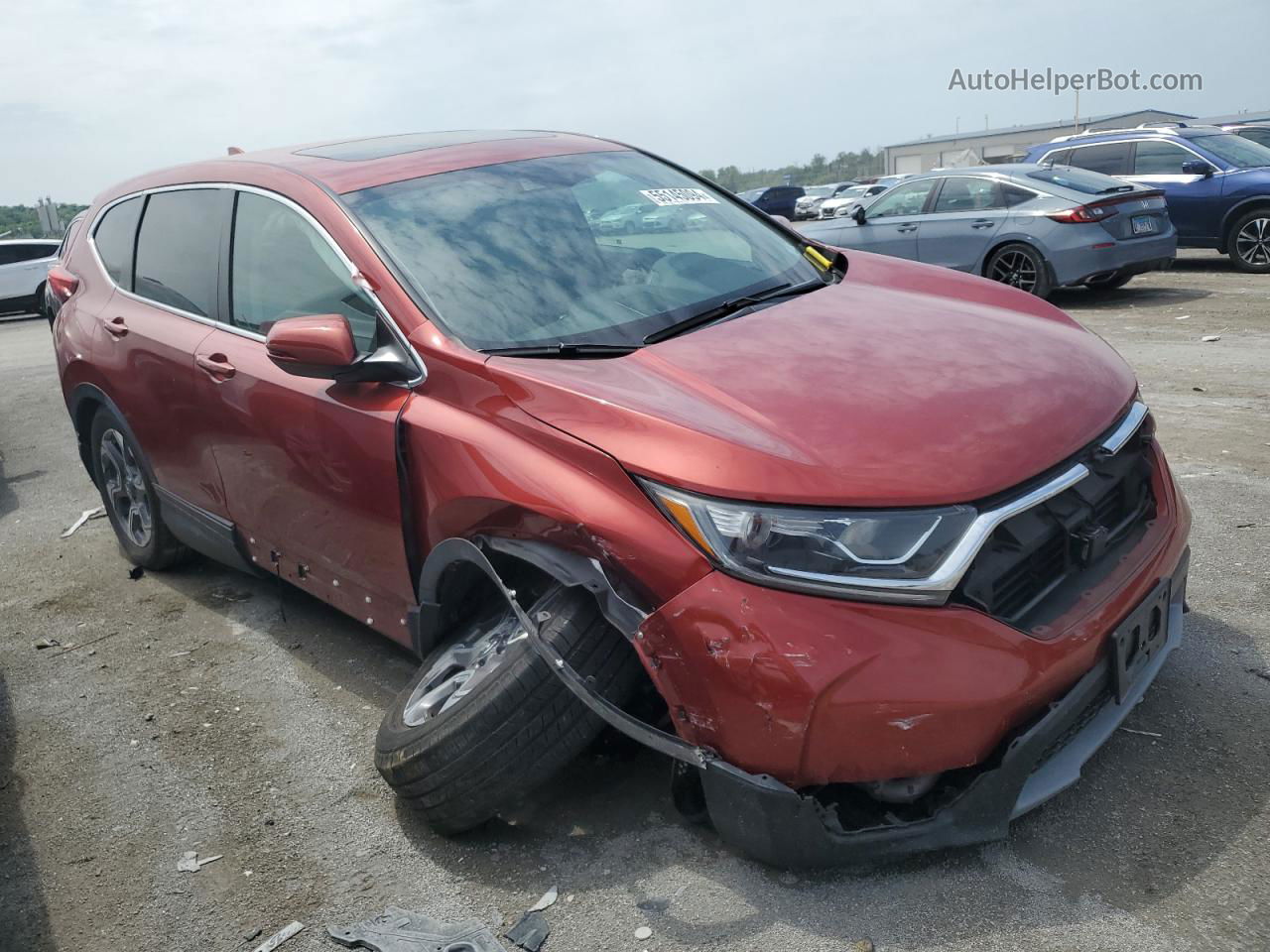 2017 Honda Cr-v Ex Red vin: 5J6RW2H56HL031971