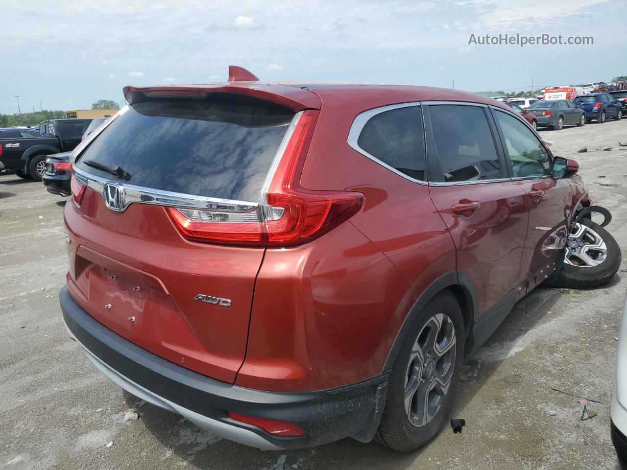 2017 Honda Cr-v Ex Красный vin: 5J6RW2H56HL031971