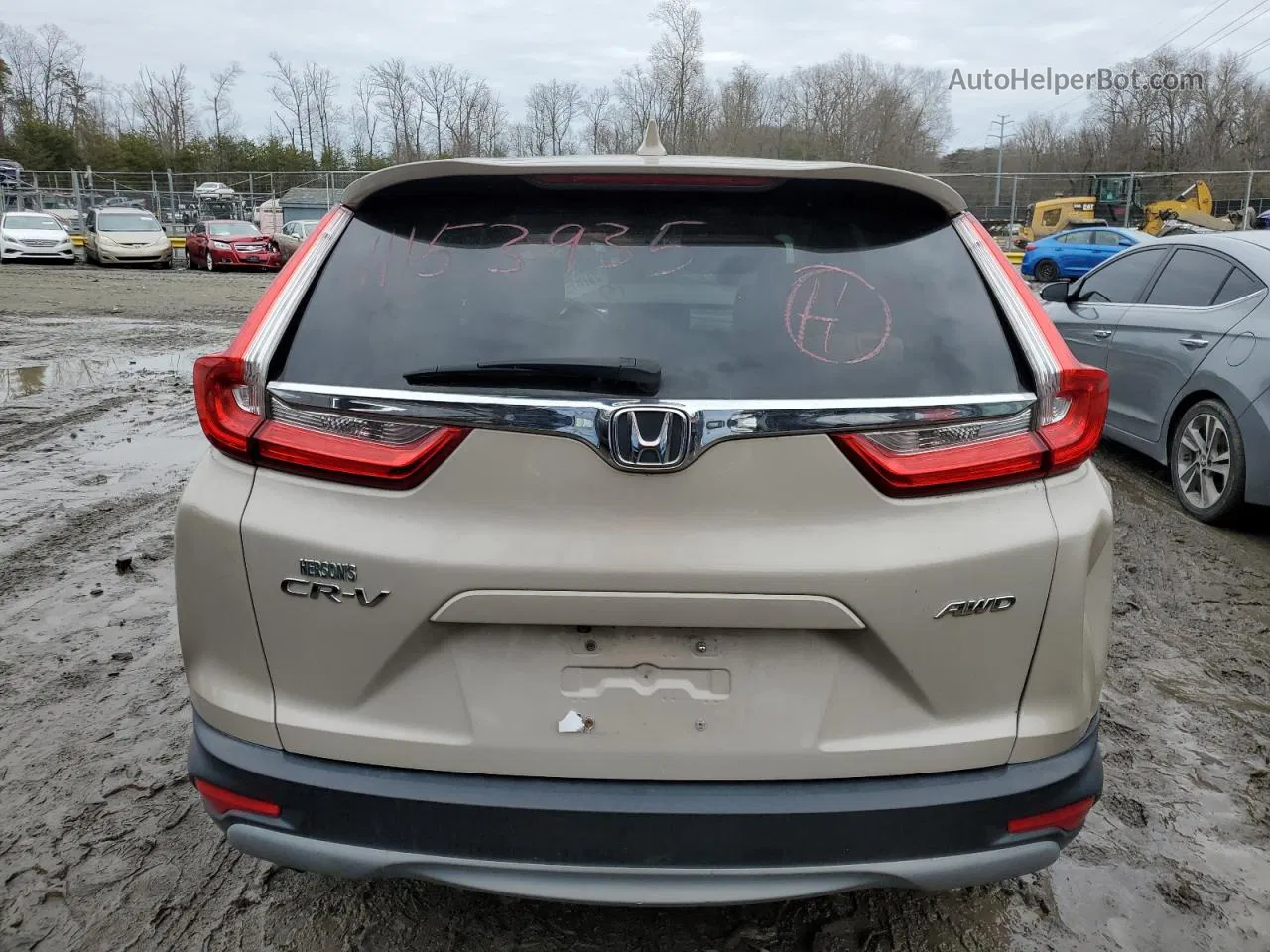 2017 Honda Cr-v Ex Beige vin: 5J6RW2H56HL077820