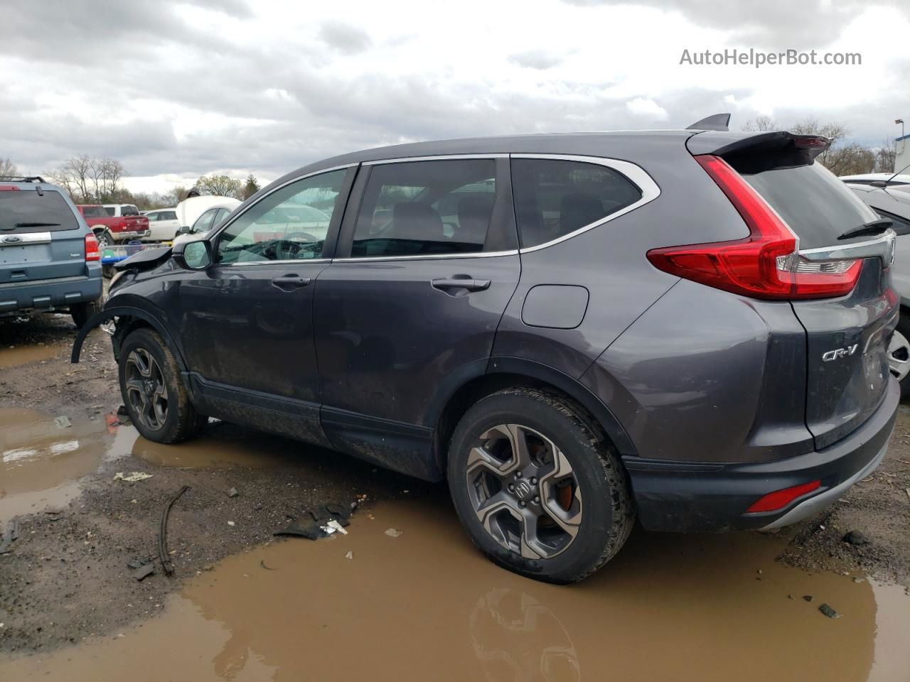 2018 Honda Cr-v Ex Gray vin: 5J6RW2H56JA002343