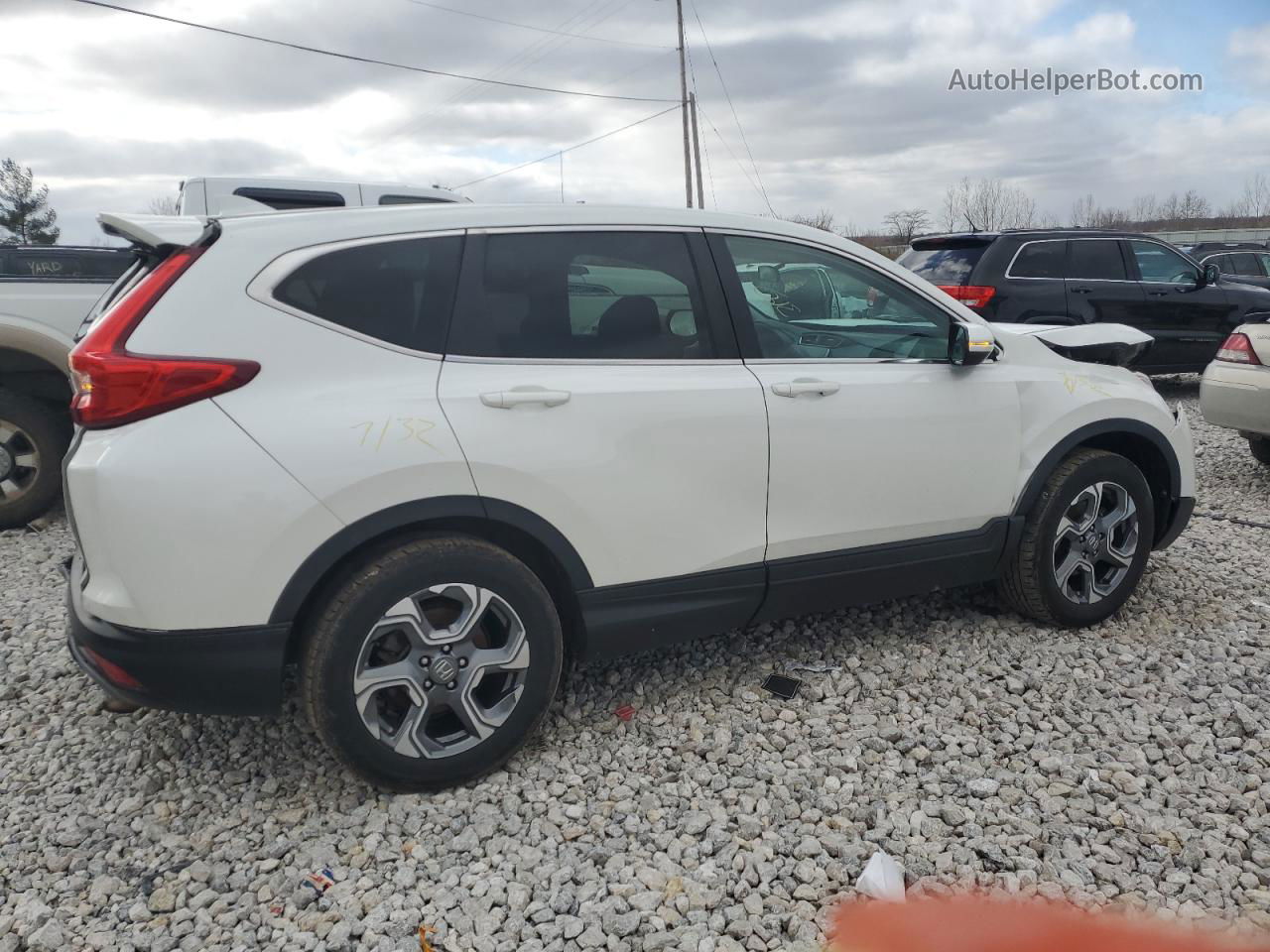 2018 Honda Cr-v Ex White vin: 5J6RW2H56JL004906