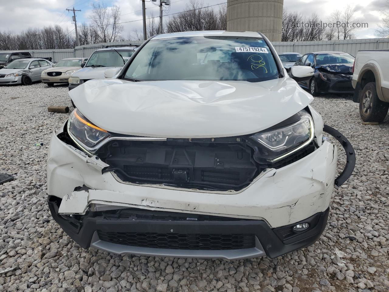 2018 Honda Cr-v Ex White vin: 5J6RW2H56JL004906