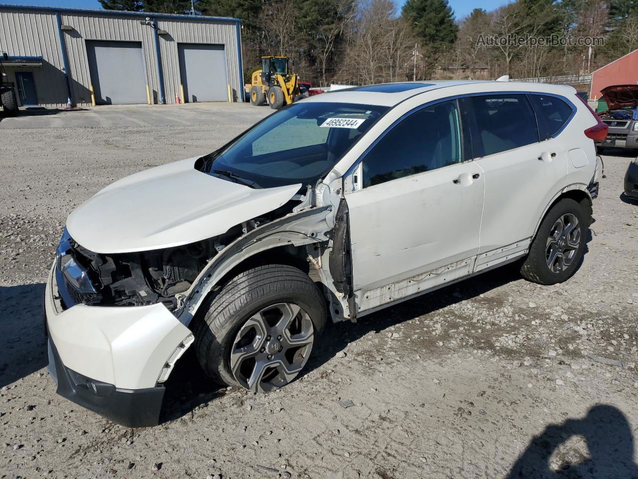 2018 Honda Cr-v Ex White vin: 5J6RW2H56JL015470