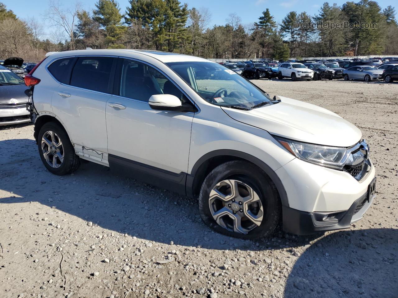 2018 Honda Cr-v Ex White vin: 5J6RW2H56JL015470