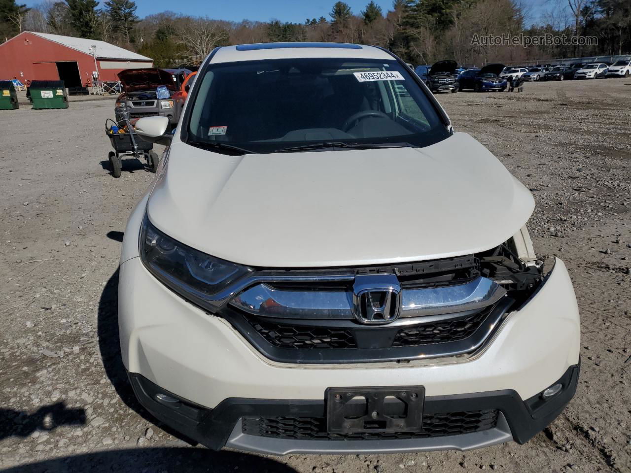 2018 Honda Cr-v Ex White vin: 5J6RW2H56JL015470