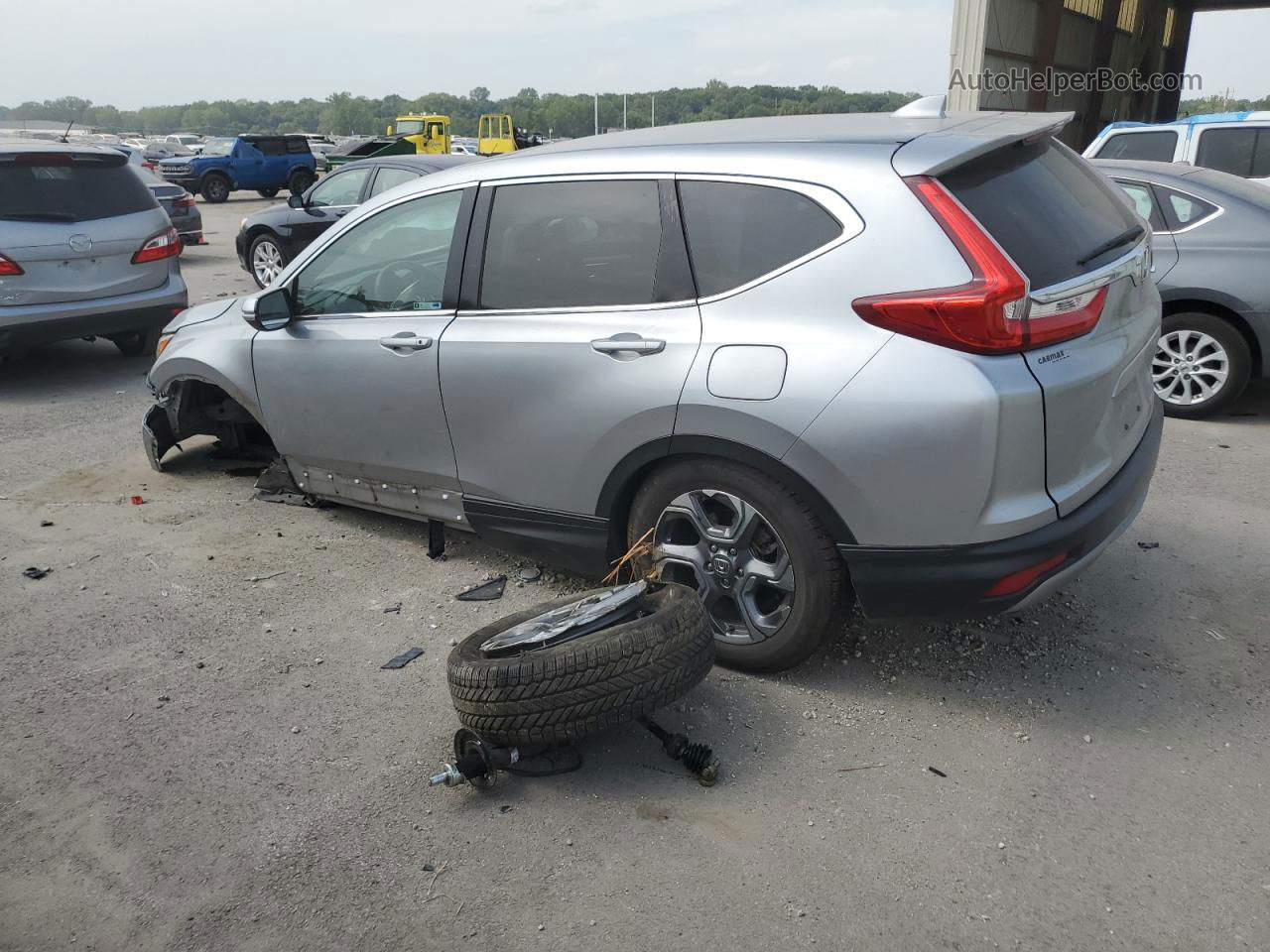 2019 Honda Cr-v Ex Silver vin: 5J6RW2H56KA018513