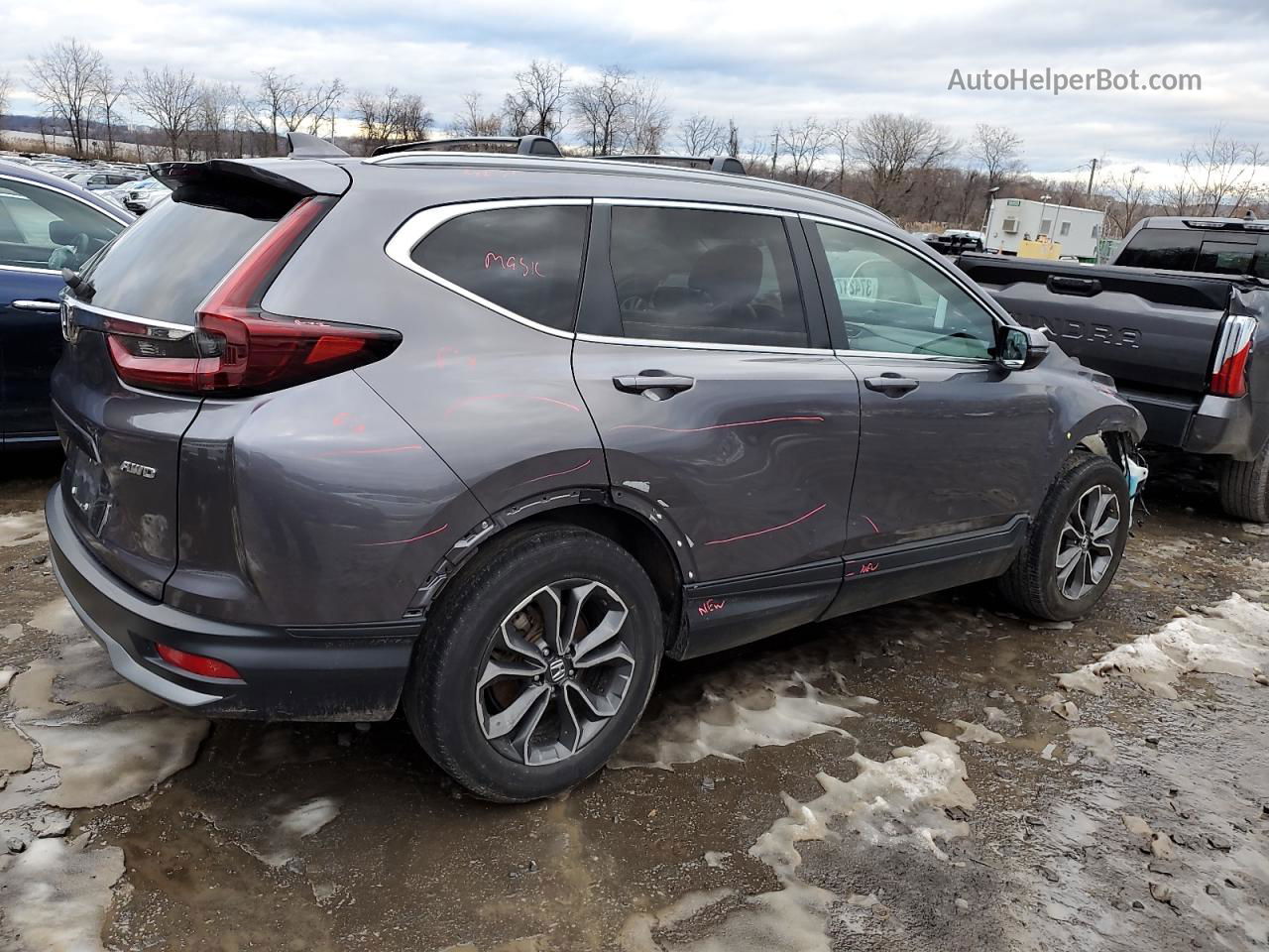 2020 Honda Cr-v Ex Gray vin: 5J6RW2H56LA017525