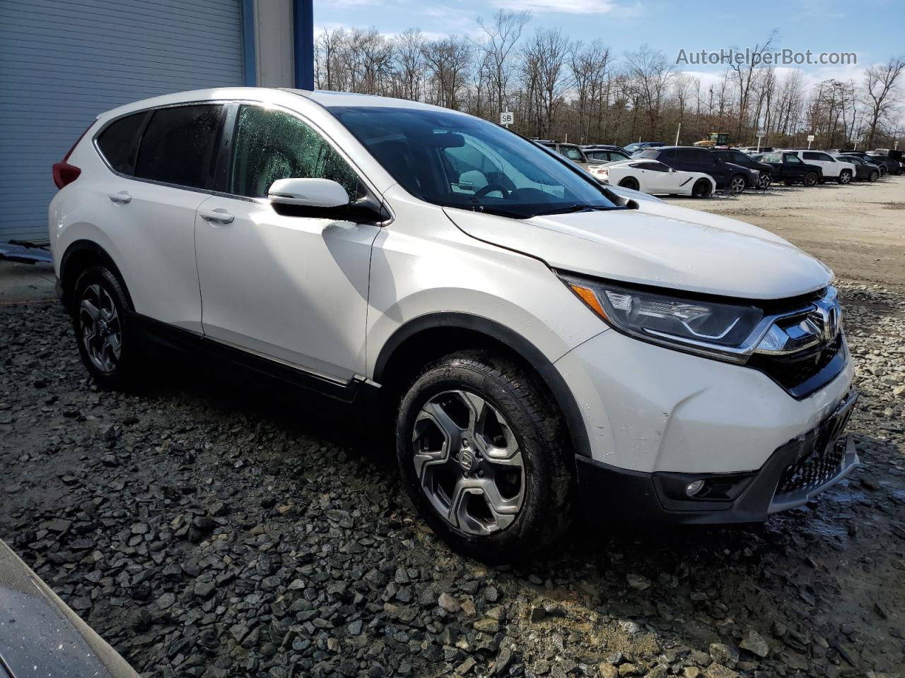 2019 Honda Cr-v Ex White vin: 5J6RW2H57KA020903