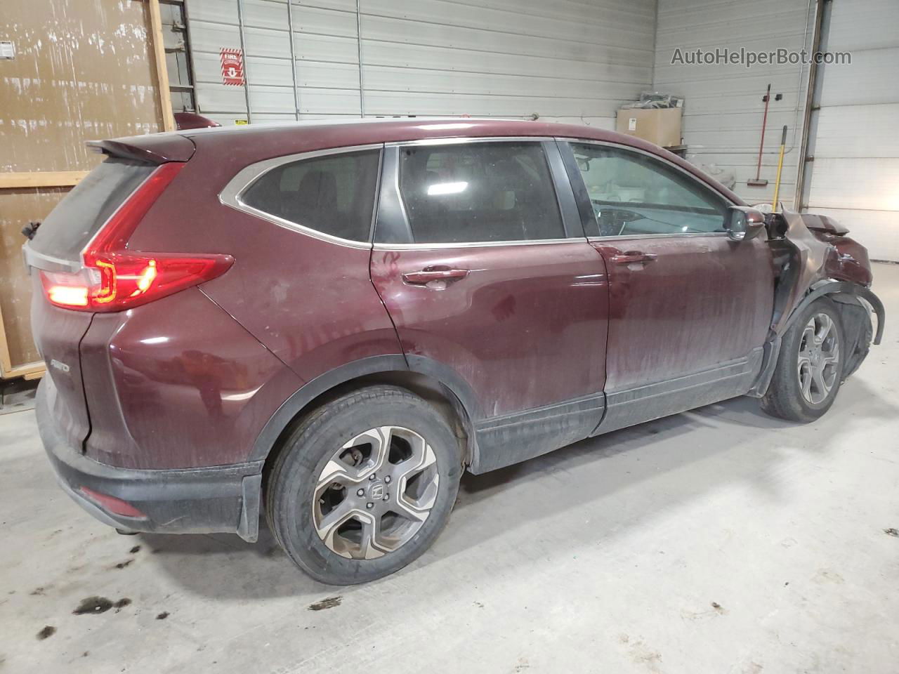 2019 Honda Cr-v Ex Maroon vin: 5J6RW2H57KL032490