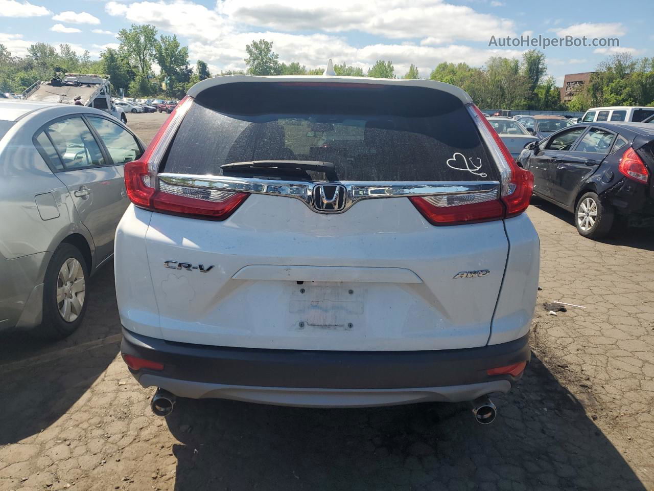 2018 Honda Cr-v Ex White vin: 5J6RW2H58JL026602