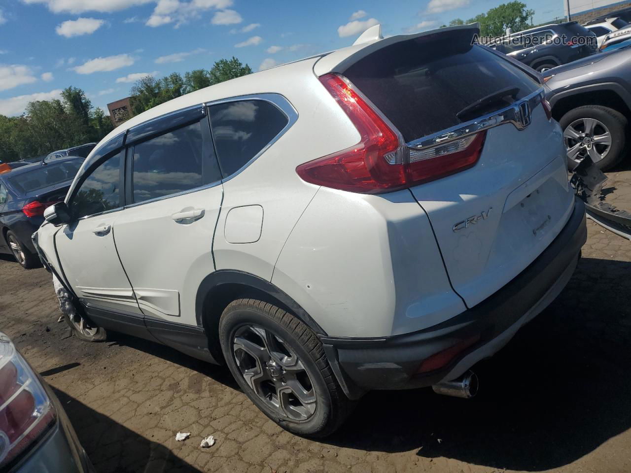 2018 Honda Cr-v Ex White vin: 5J6RW2H58JL026602