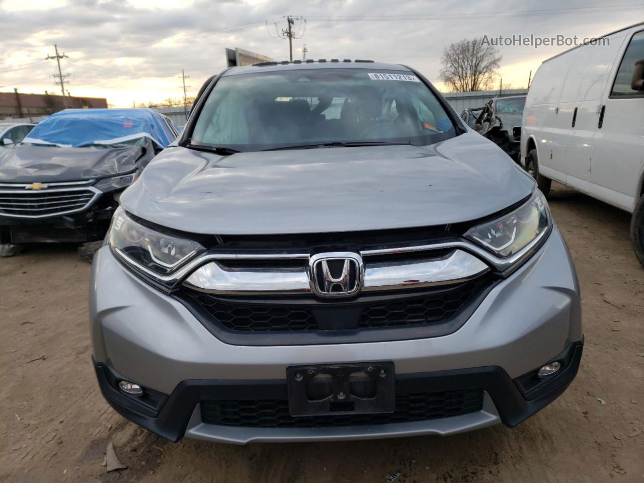 2019 Honda Cr-v Ex Silver vin: 5J6RW2H58KL015584