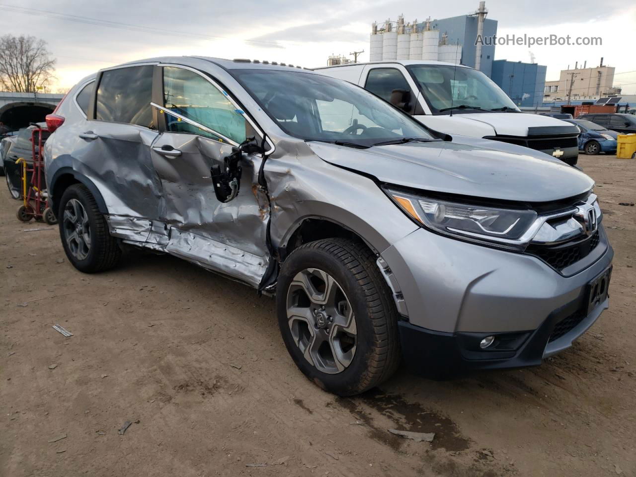 2019 Honda Cr-v Ex Silver vin: 5J6RW2H58KL015584