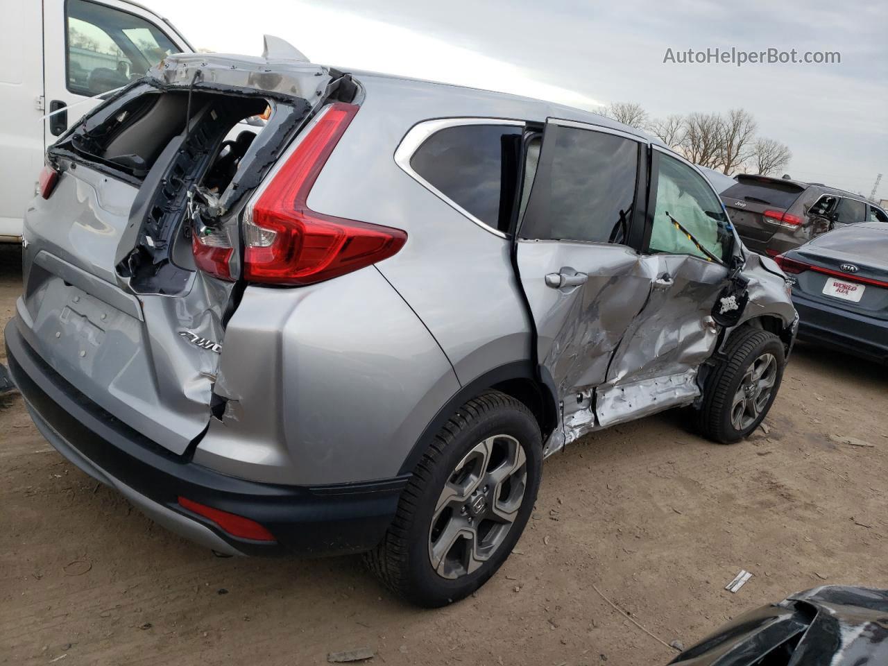 2019 Honda Cr-v Ex Silver vin: 5J6RW2H58KL015584