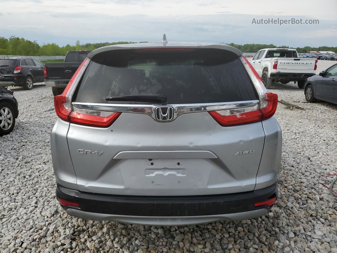 2017 Honda Cr-v Ex Серебряный vin: 5J6RW2H59HL041507