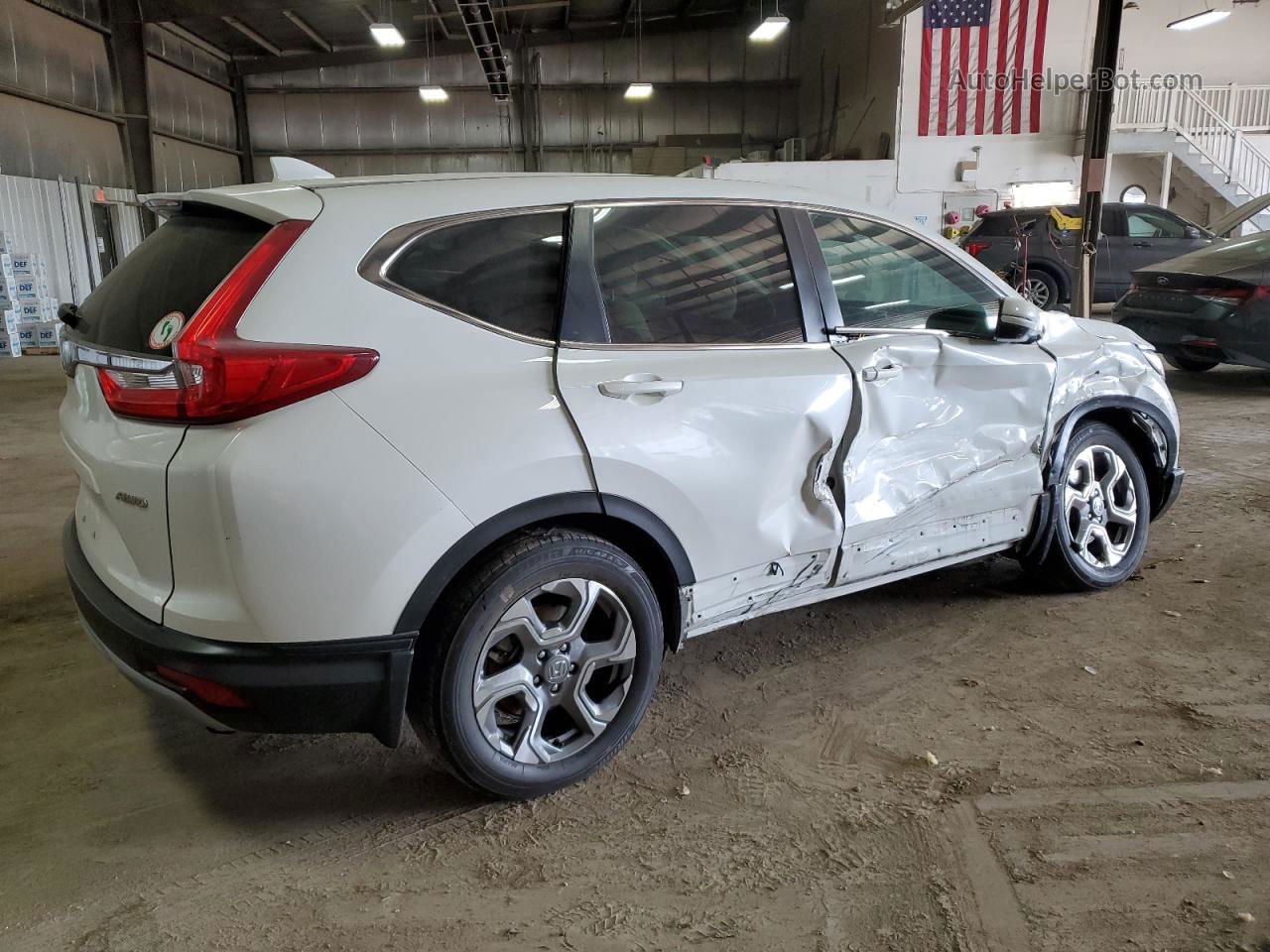 2018 Honda Cr-v Ex White vin: 5J6RW2H59JL015608