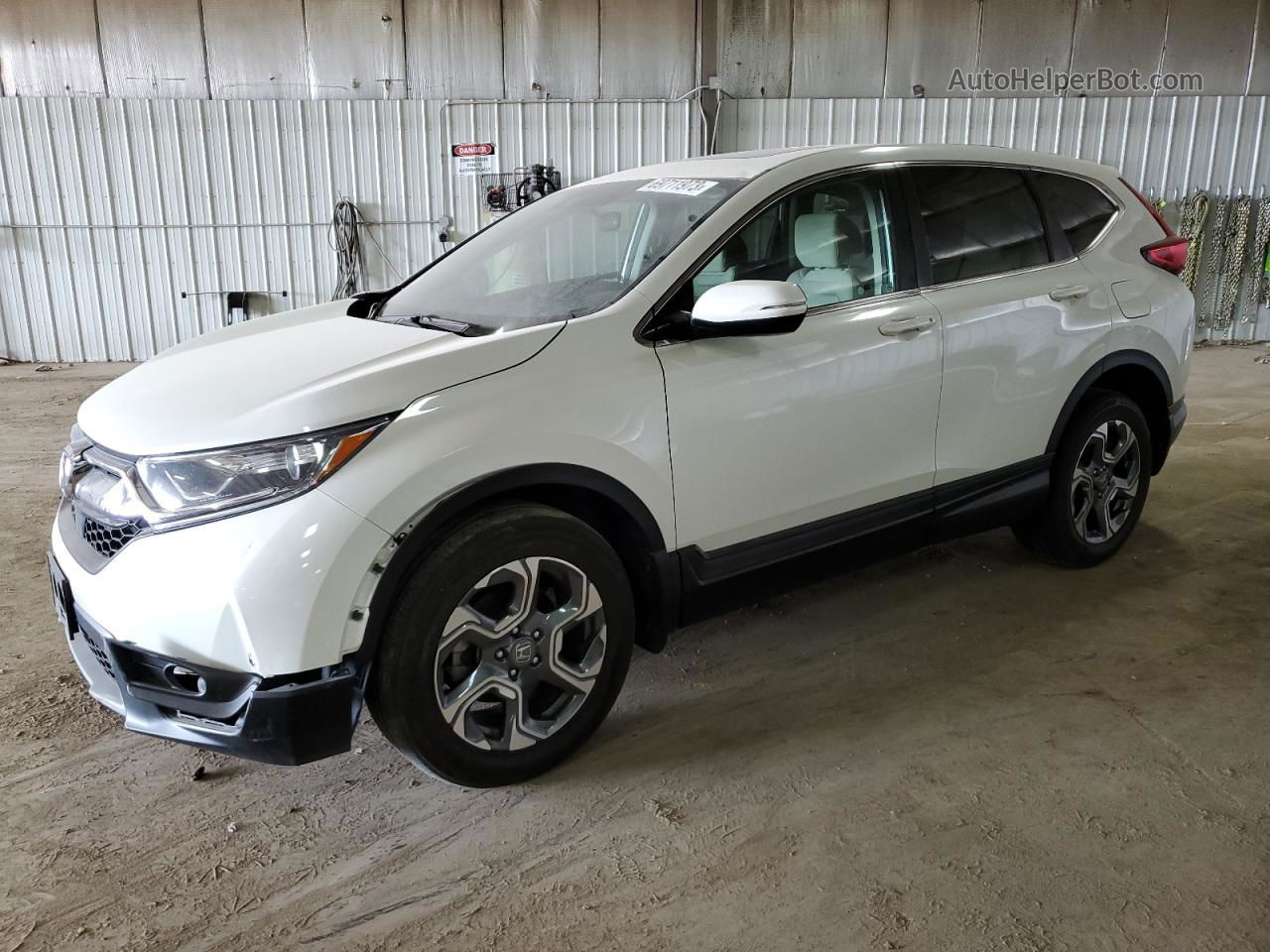 2018 Honda Cr-v Ex White vin: 5J6RW2H59JL015608