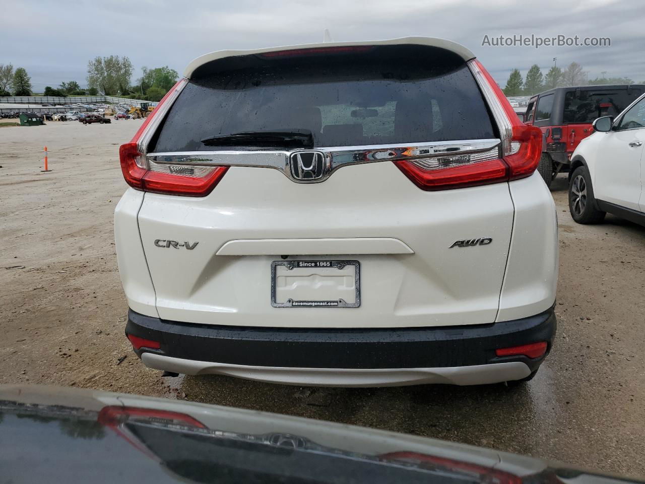 2018 Honda Cr-v Ex White vin: 5J6RW2H5XJL023524