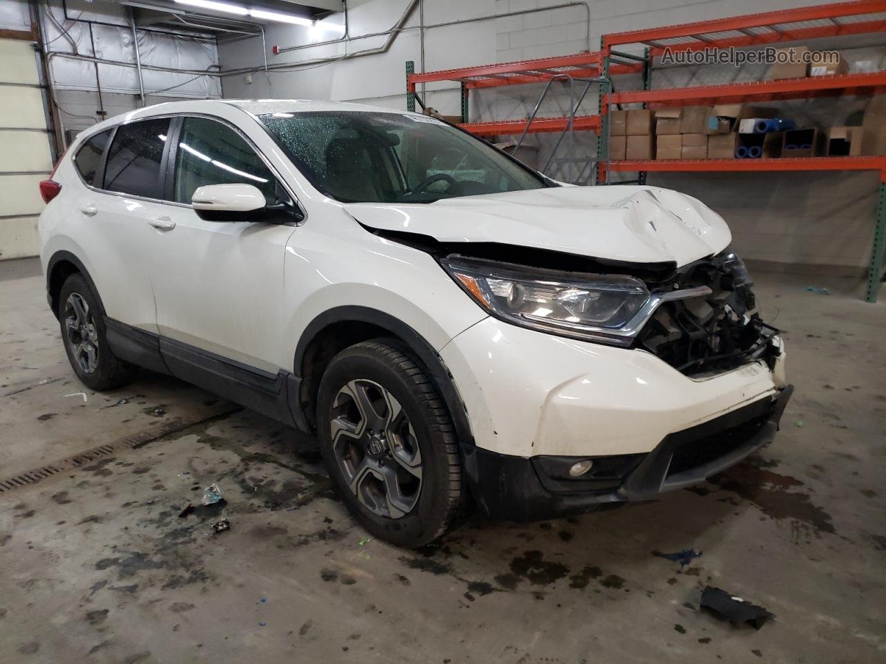 2018 Honda Cr-v Ex White vin: 5J6RW2H5XJL037374