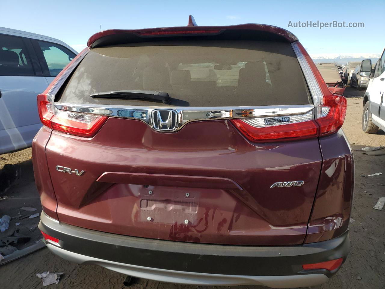 2019 Honda Cr-v Ex Maroon vin: 5J6RW2H5XKL007048