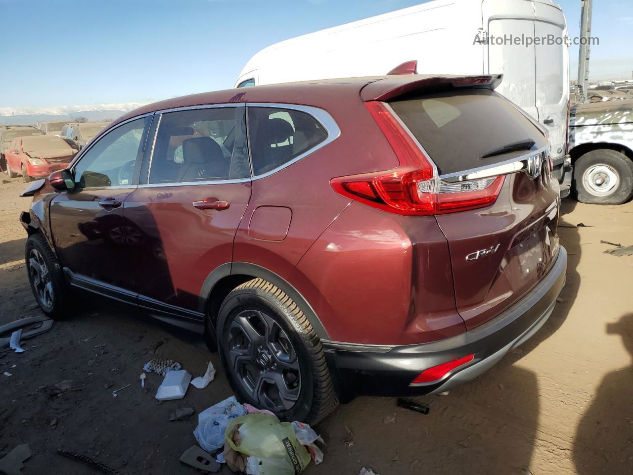 2019 Honda Cr-v Ex Maroon vin: 5J6RW2H5XKL007048