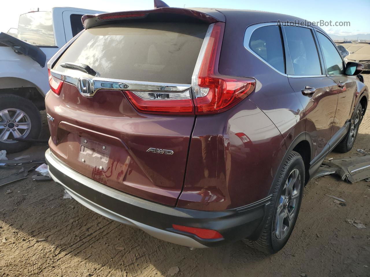 2019 Honda Cr-v Ex Maroon vin: 5J6RW2H5XKL007048