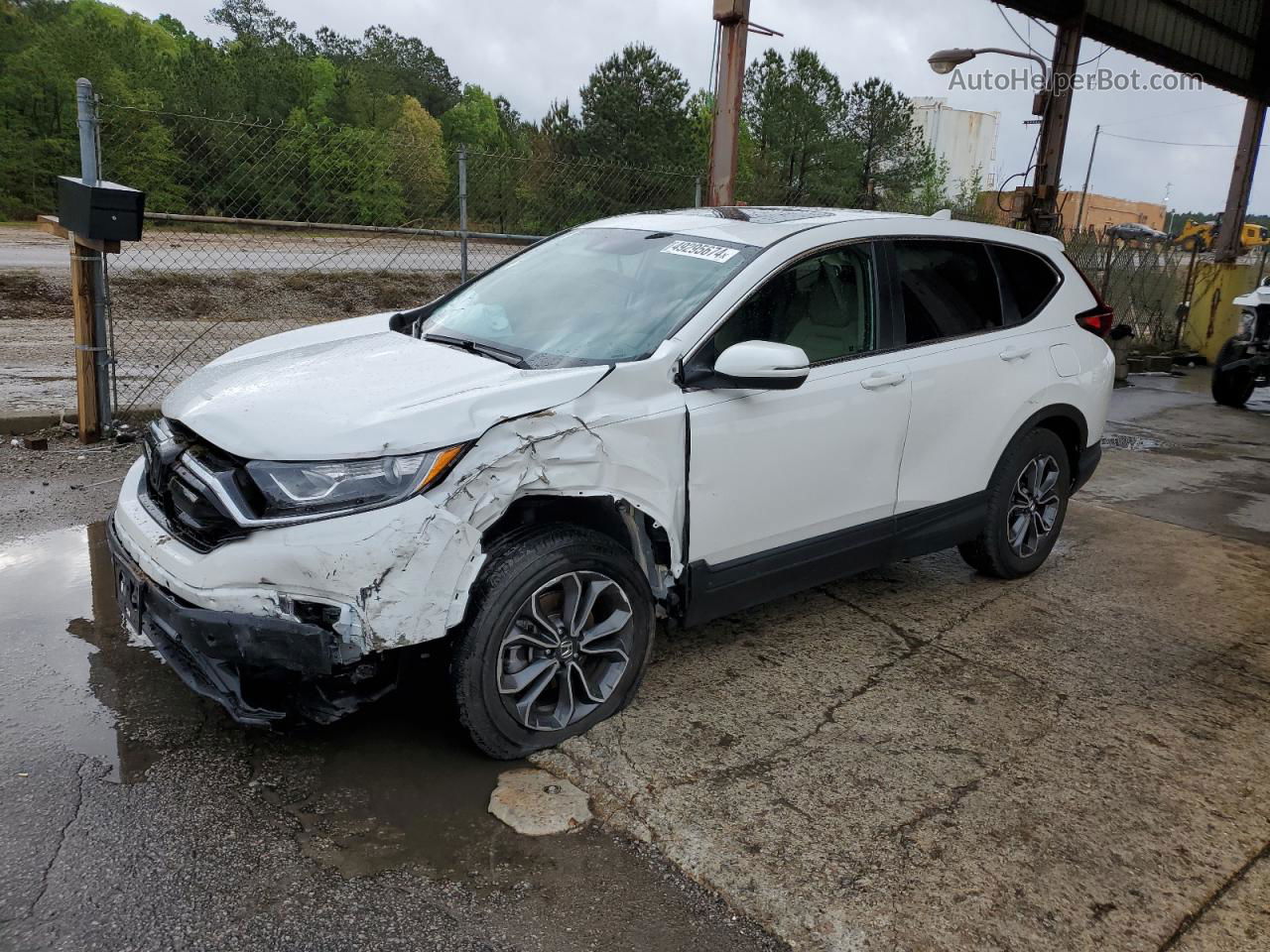 2020 Honda Cr-v Ex White vin: 5J6RW2H5XLL022490