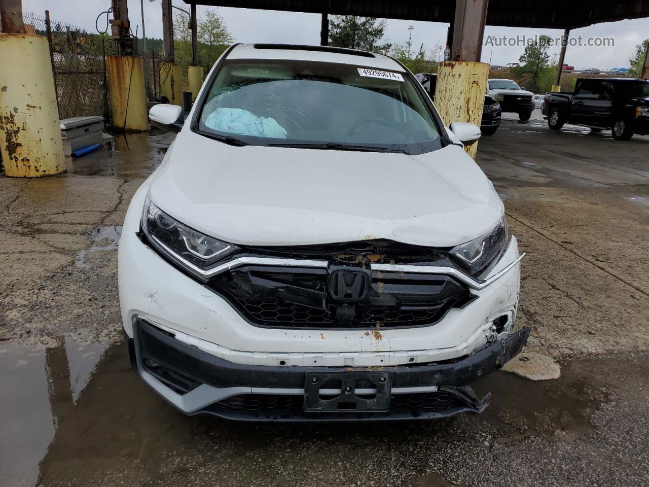 2020 Honda Cr-v Ex White vin: 5J6RW2H5XLL022490