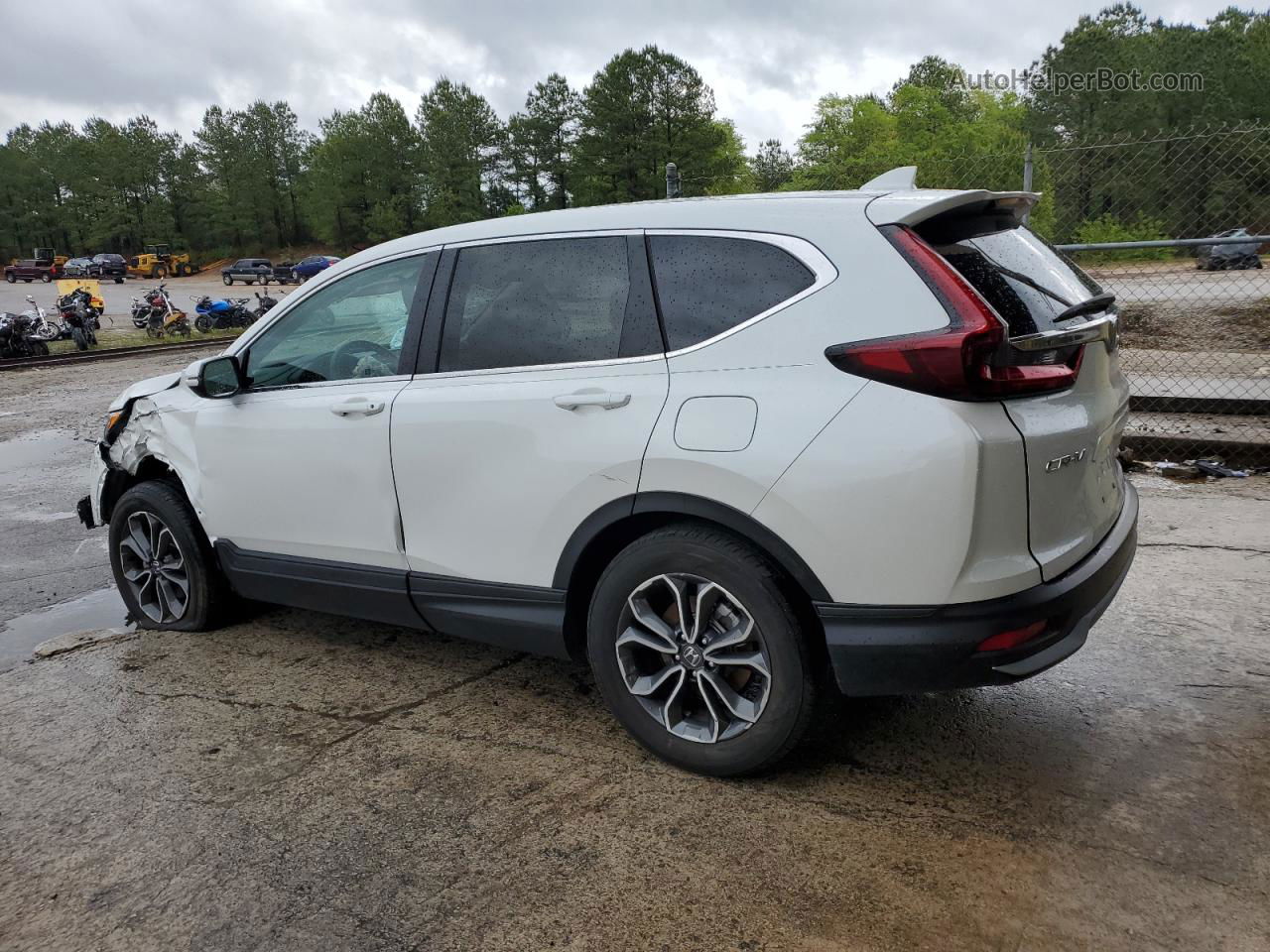 2020 Honda Cr-v Ex White vin: 5J6RW2H5XLL022490