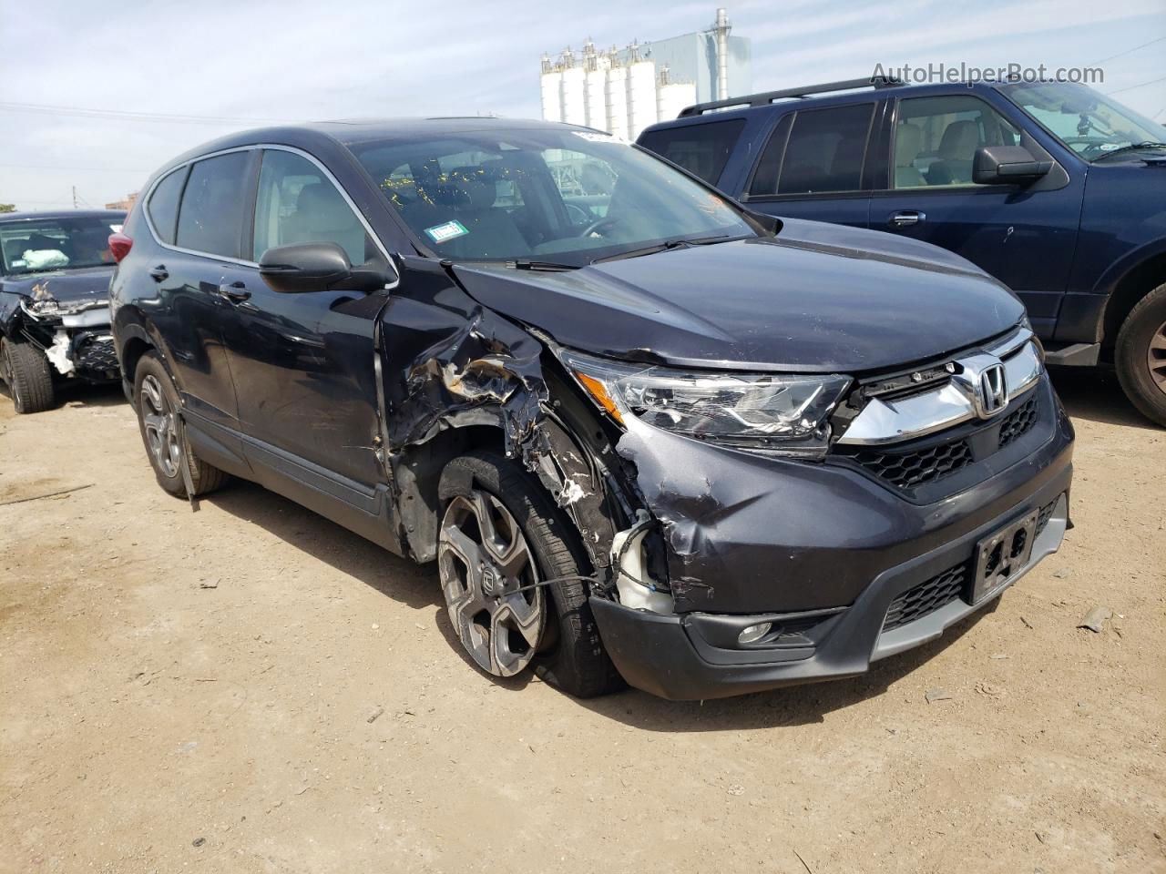 2017 Honda Cr-v Exl Blue vin: 5J6RW2H80HL054558