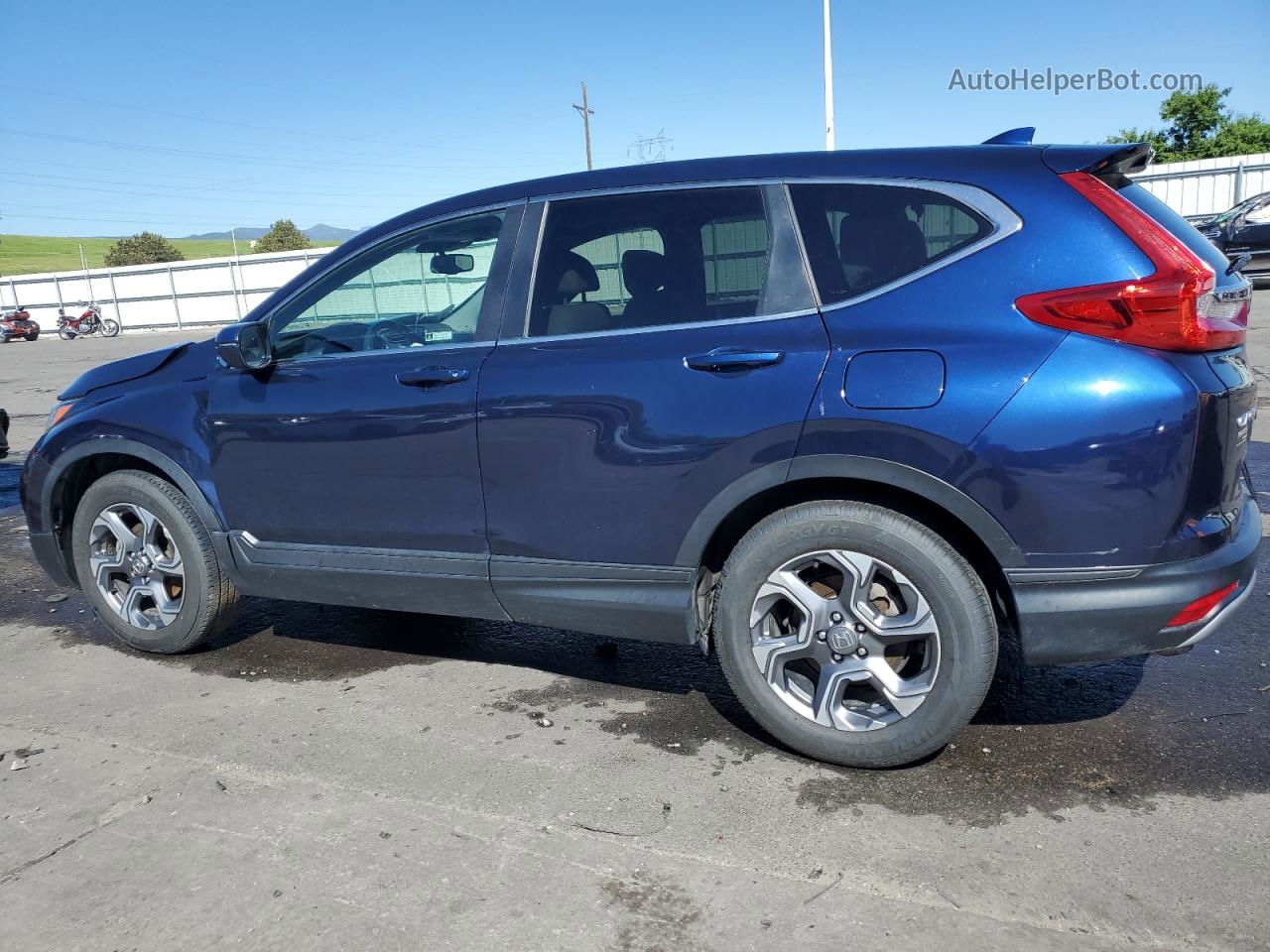 2019 Honda Cr-v Exl Blue vin: 5J6RW2H80KA015620