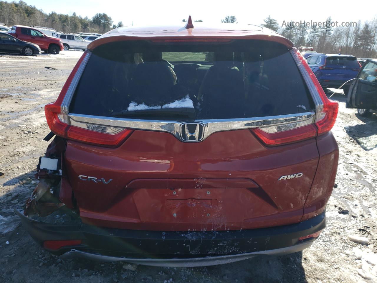 2017 Honda Cr-v Exl Orange vin: 5J6RW2H81HL002453