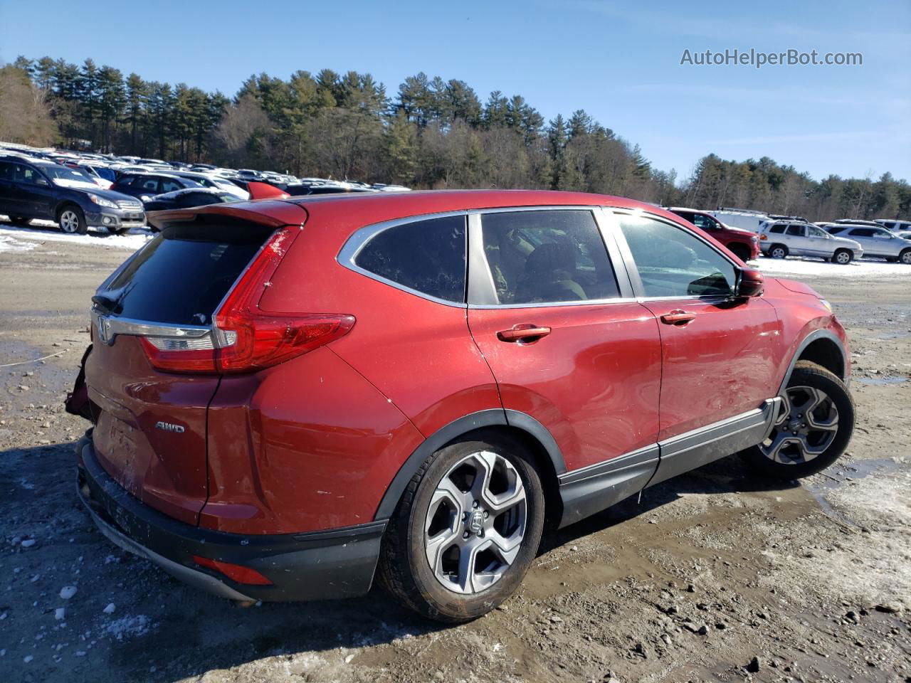 2017 Honda Cr-v Exl Orange vin: 5J6RW2H81HL002453