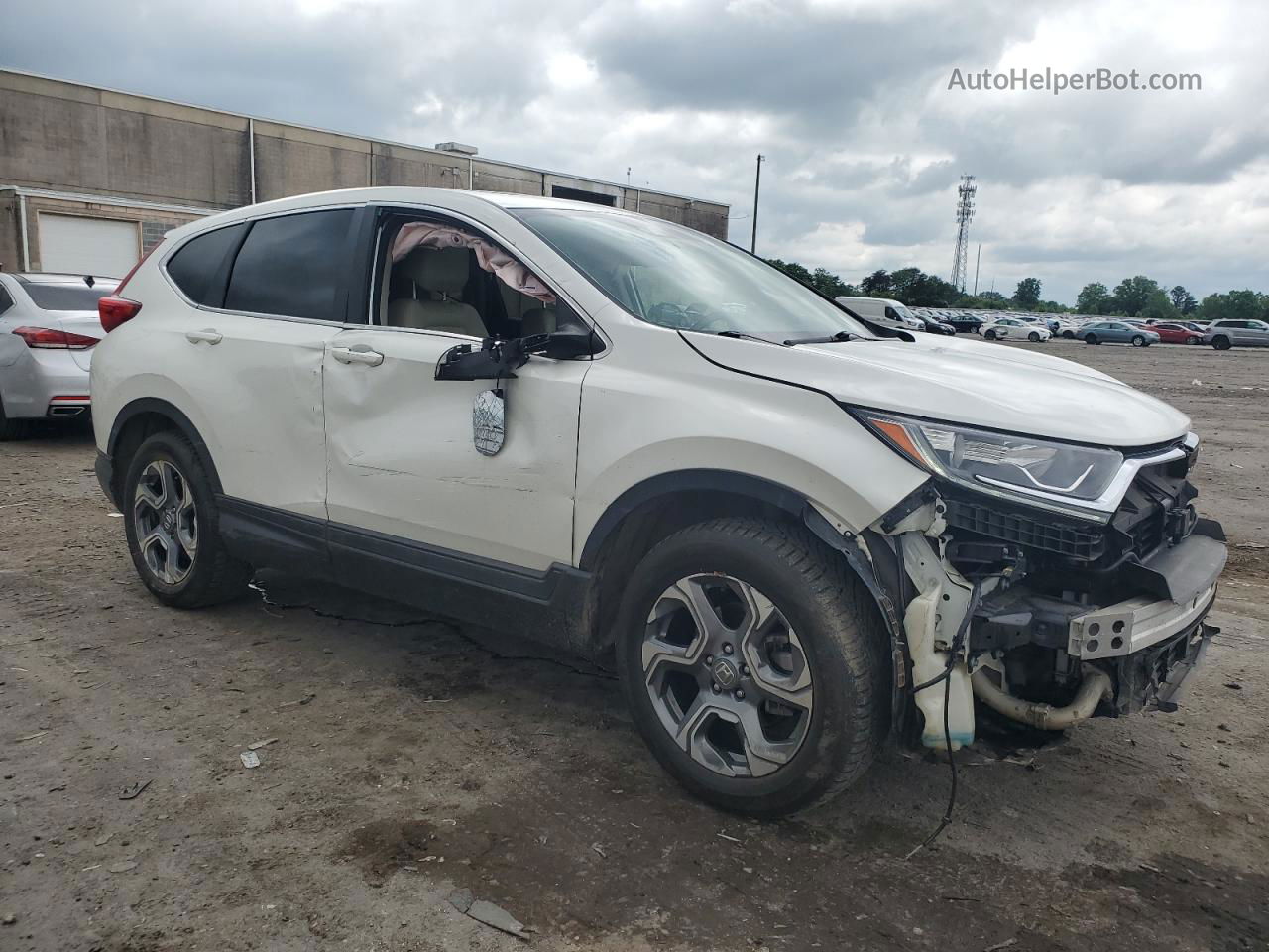 2017 Honda Cr-v Exl White vin: 5J6RW2H81HL053497