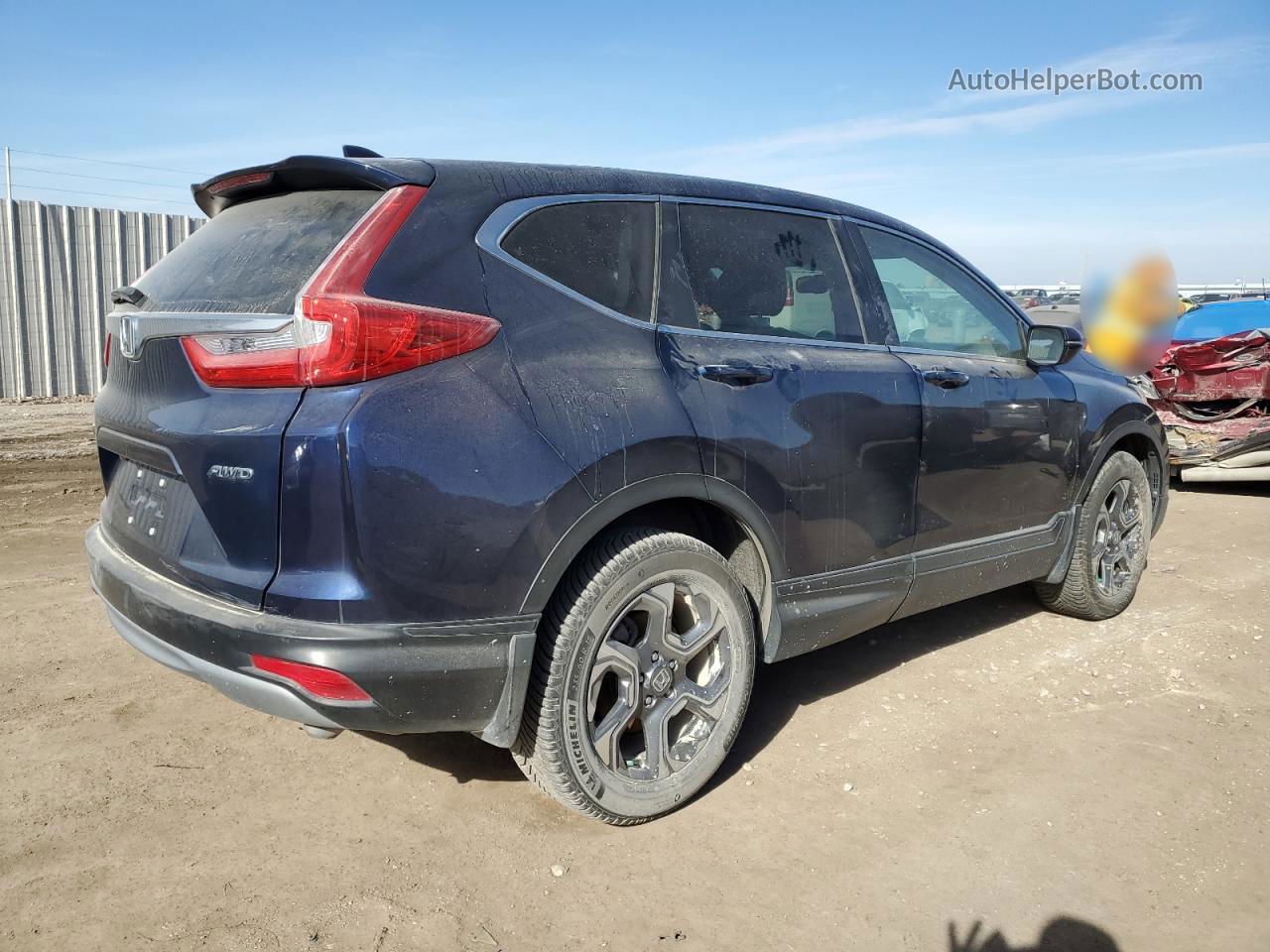 2019 Honda Cr-v Exl Blue vin: 5J6RW2H81KA008255