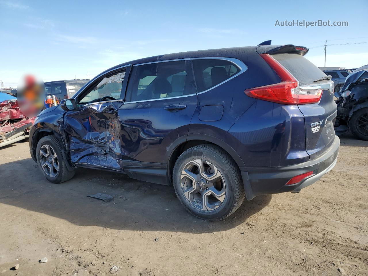 2019 Honda Cr-v Exl Blue vin: 5J6RW2H81KA008255