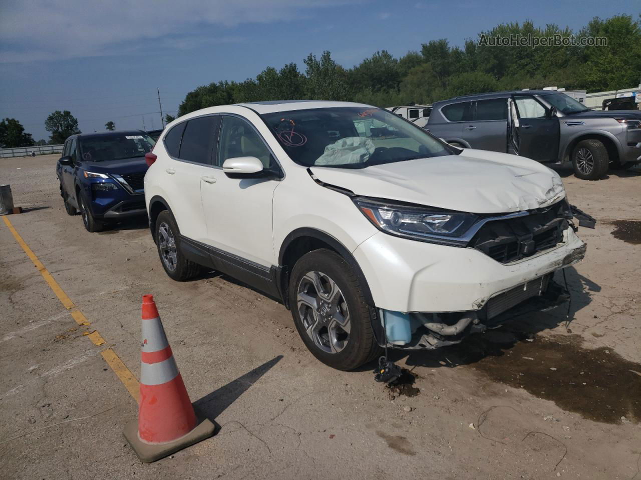 2017 Honda Cr-v Exl White vin: 5J6RW2H82HL061785