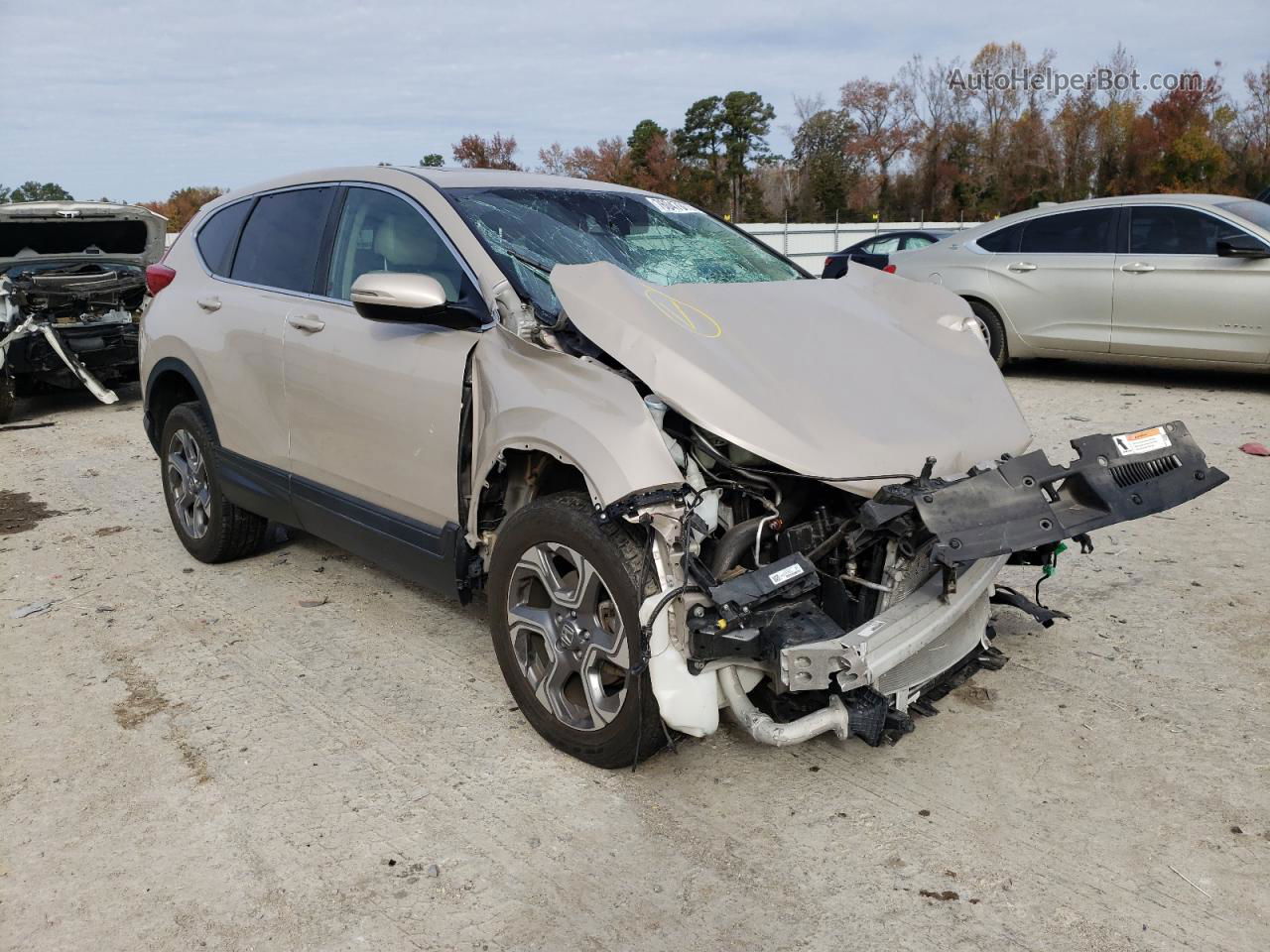 2017 Honda Cr-v Exl Beige vin: 5J6RW2H82HL072589