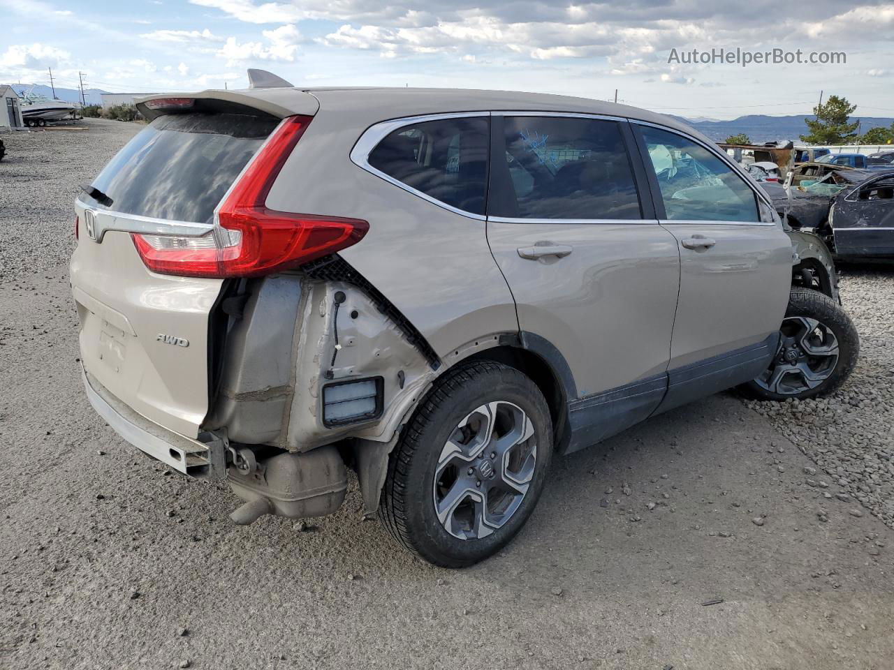 2018 Honda Cr-v Exl Желто-коричневый vin: 5J6RW2H82JL013080